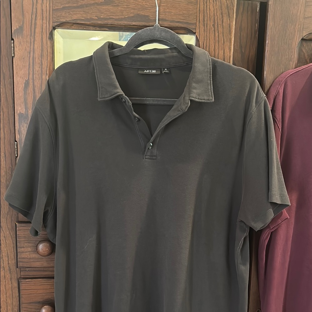 Apt. 9 Burgundy and Gray Polo Shirts Classic Style - Picture 2 of 5